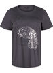 Katoenen T-shirt met opdruk, Asphalt w. Tiger, Packshot image number 0