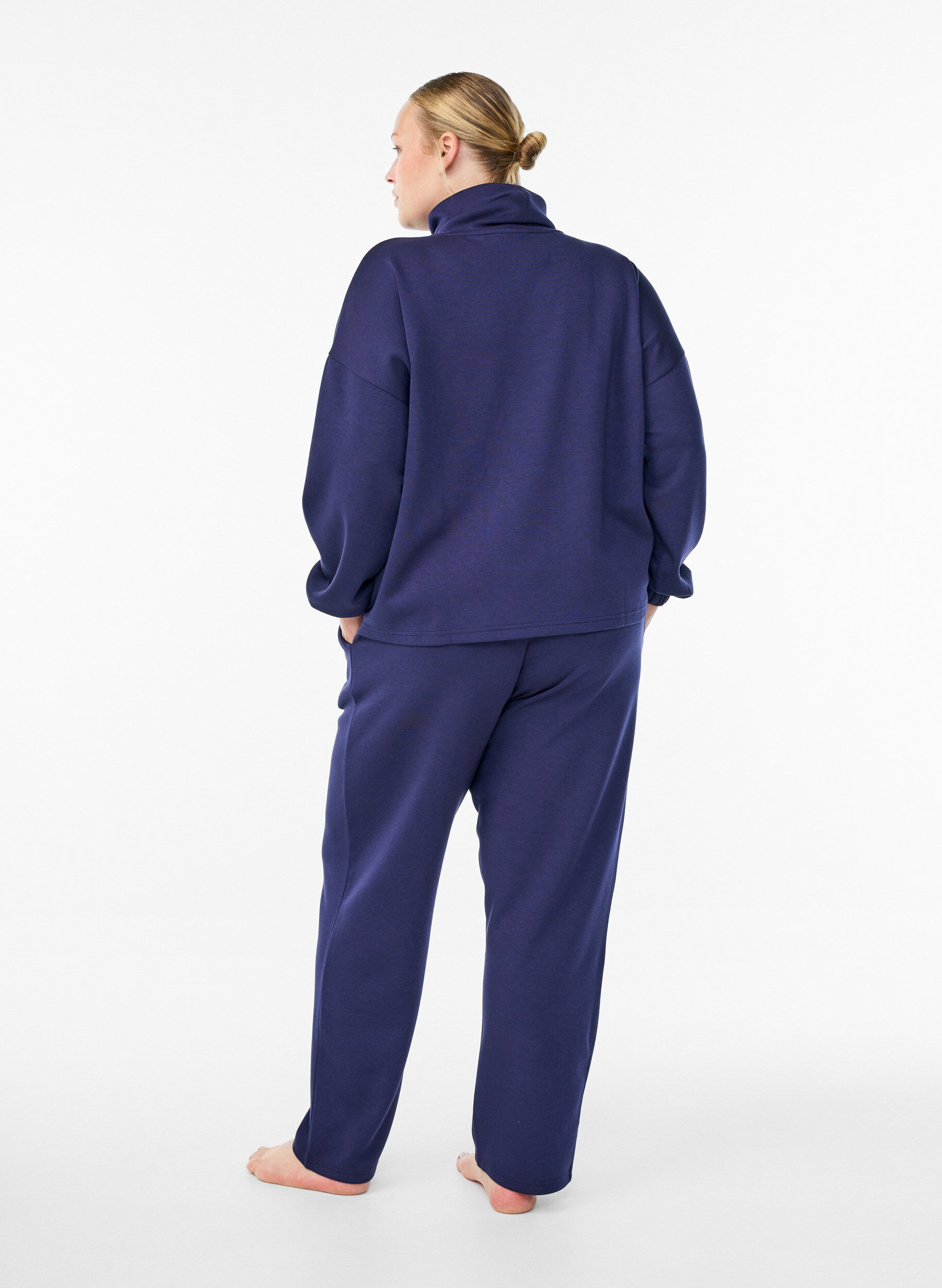 ZizziLosse broek van modalmix, Blauw, Model image number 1