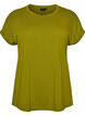 T-shirt met korte mouwen van katoenmix, Groen, Packshot image number 0