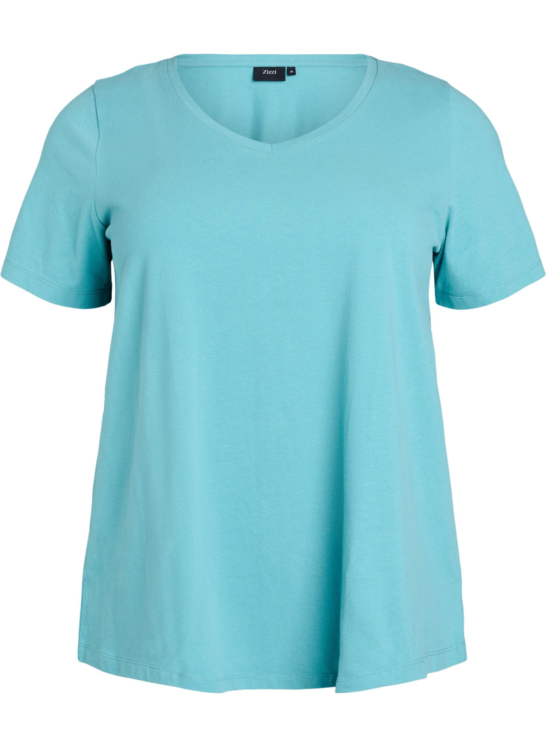 T-shirt basique en coton de couleur unie