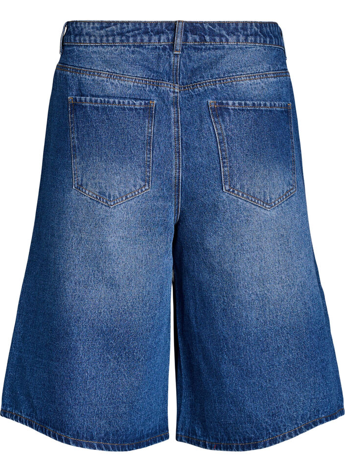 Short en jean taille haute, Bleu, Packshot image number 1