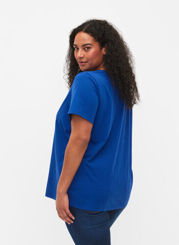 T-shirt met korte mouwen en v-hals, Surf the web, Model image number 1