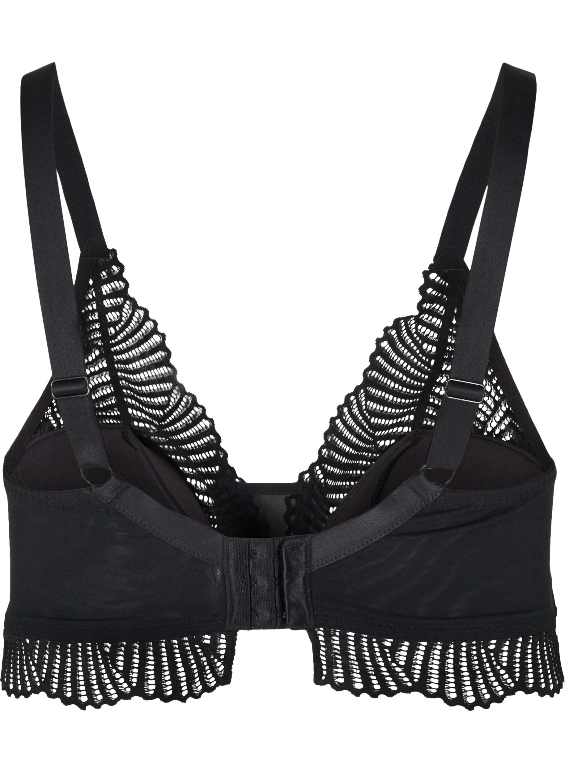 Zizzi Soutien-gorge en dentelle &agrave; rembourrage doux, Black, Packshot image number 1