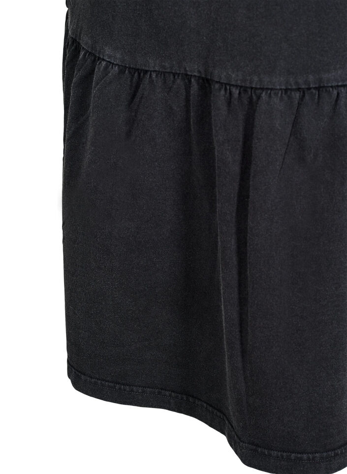 Robe courte à coupe droite et à aspect délavé, Gris anthracite, Packshot image number 3