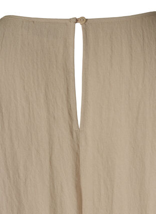 Viscose top met ronde hals en korte mouwen, Light Taupe, Packshot image number 3
