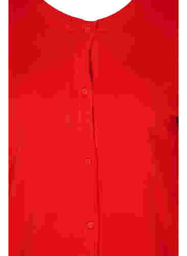 Gebreid vest met knopen in viscosemix, Fiery Red, Packshot image number 2