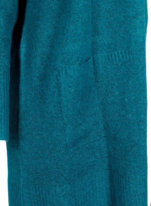 Cardigan tricoté moucheté avec poches, Deep Lake Mel., Packshot image number 3