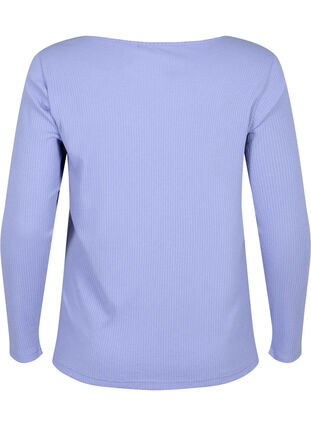 T-shirt à manches longues avec coupe asymétrique, Lavender Violet, Packshot image number 1