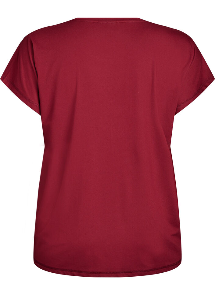 Effen gekleurd trainingsshirt, Rood, Packshot image number 1