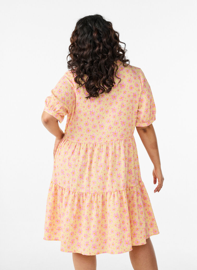 Korte A-lijn jurk, Geel, Model image number 2