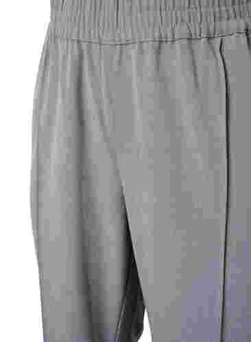 Grijs gemêleerde broek met elastiek in de taille, Medium Grey Melange, Packshot image number 2