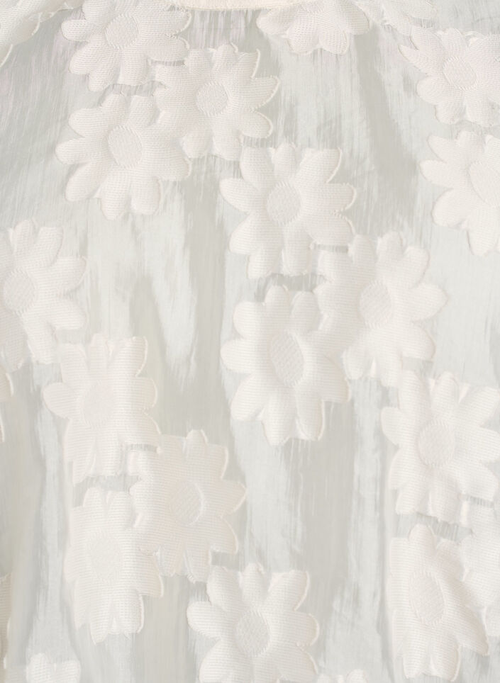 Top sans manches en jacquard &agrave; texture florale, Vanille, Packshot