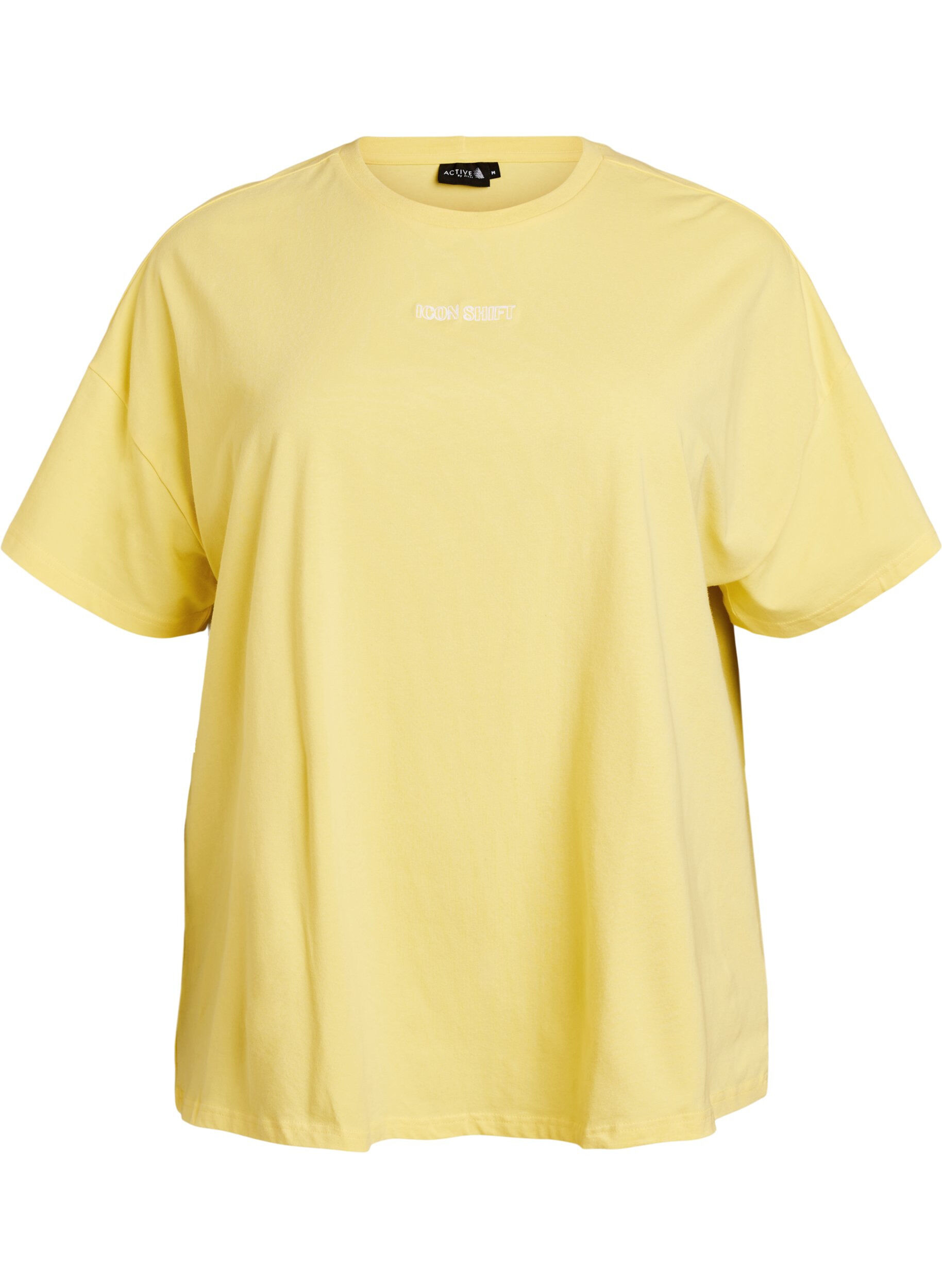 T-shirt van biologisch katoen met klein frontmotief