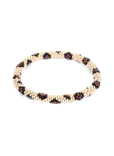 Bracelet de perles, Beige Leopard, Packshot image number 0