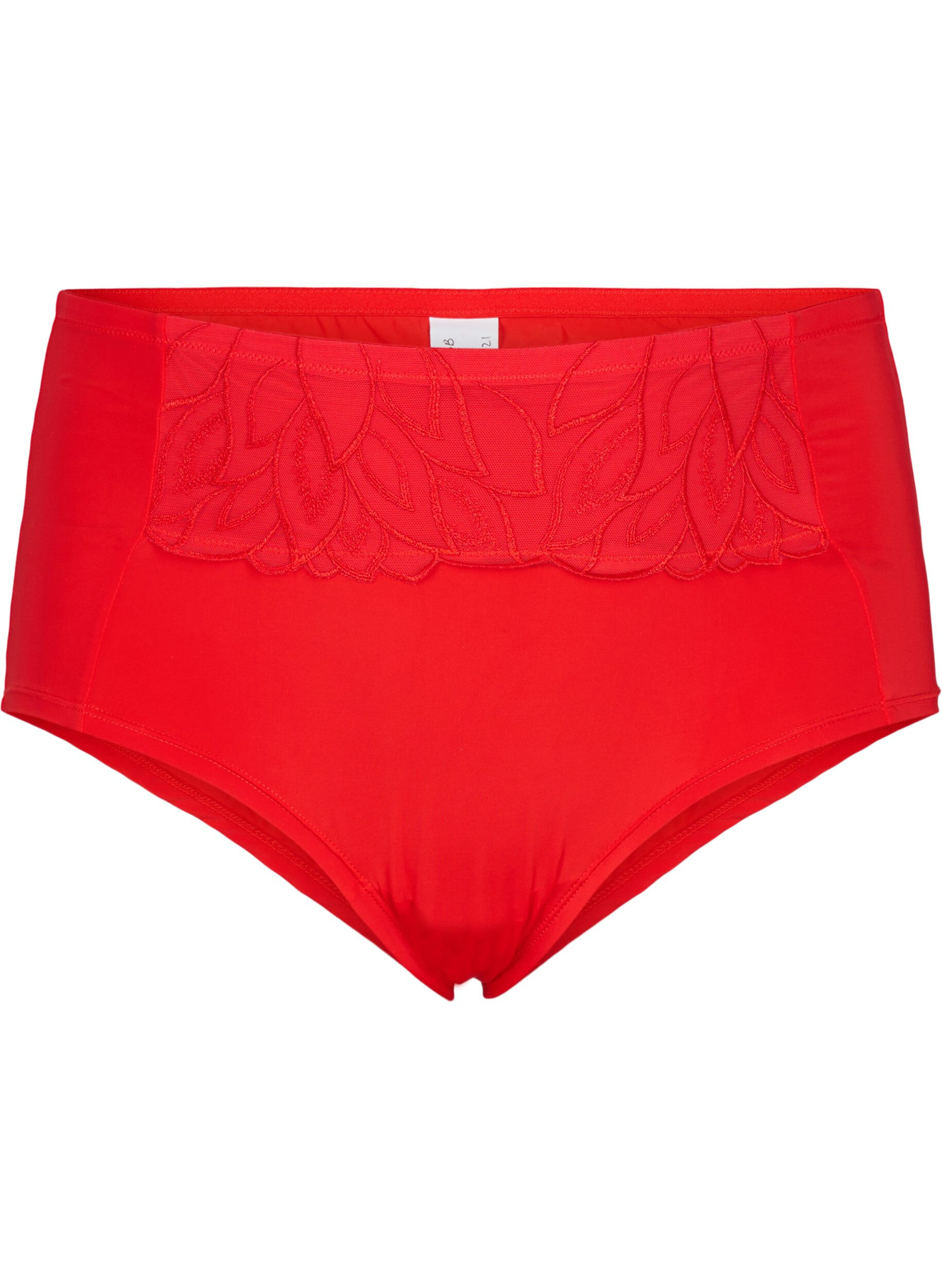 Zizzi Hipster en dentelle avec taille normale, Salsa, Packshot image number 0