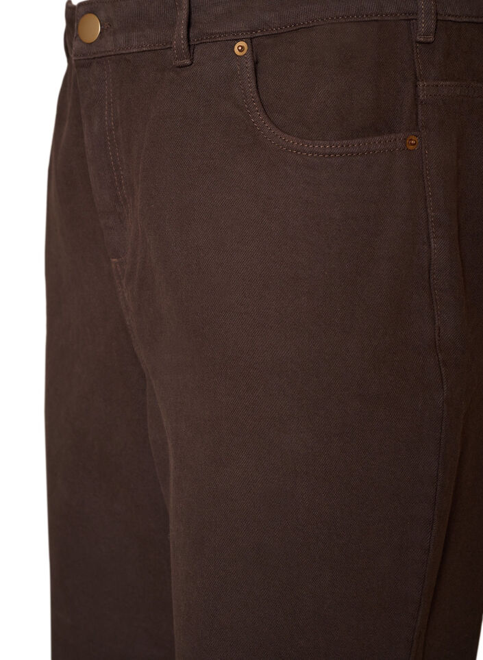 Jean Kiana coupe droite de couleur, Marron, Packshot image number 2