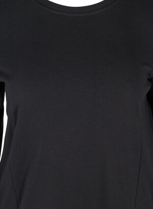Robe pull avec poches et manches drapées, Black, Packshot image number 2
