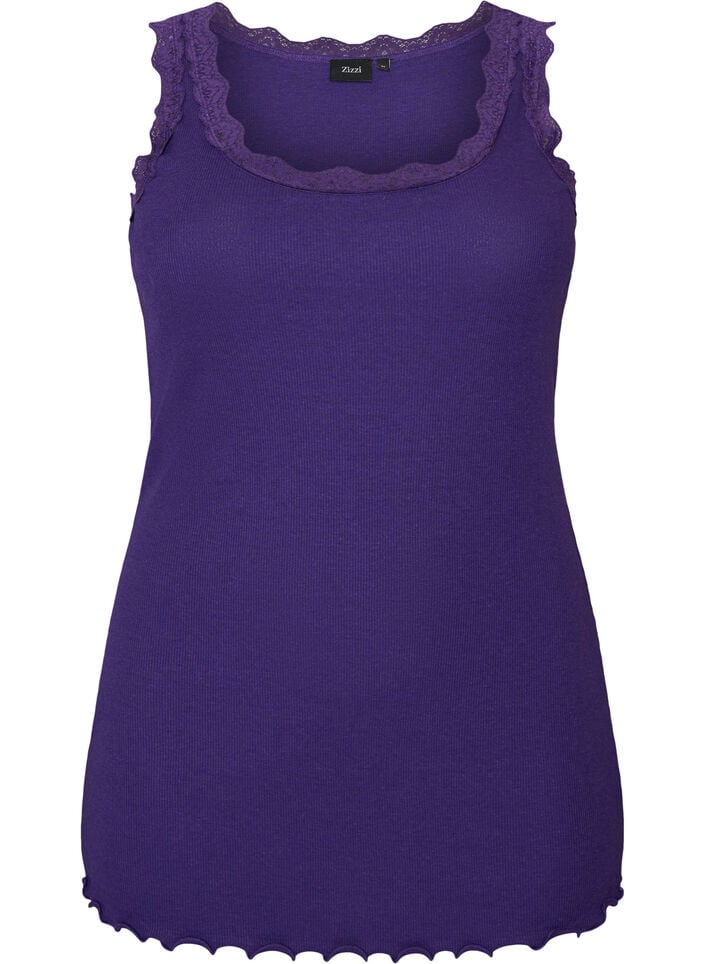 Haut &agrave; dentelle, Violet, Packshot image number 0