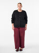 Fijngebreide vest met ronde hals, Zwart, Model image number 1