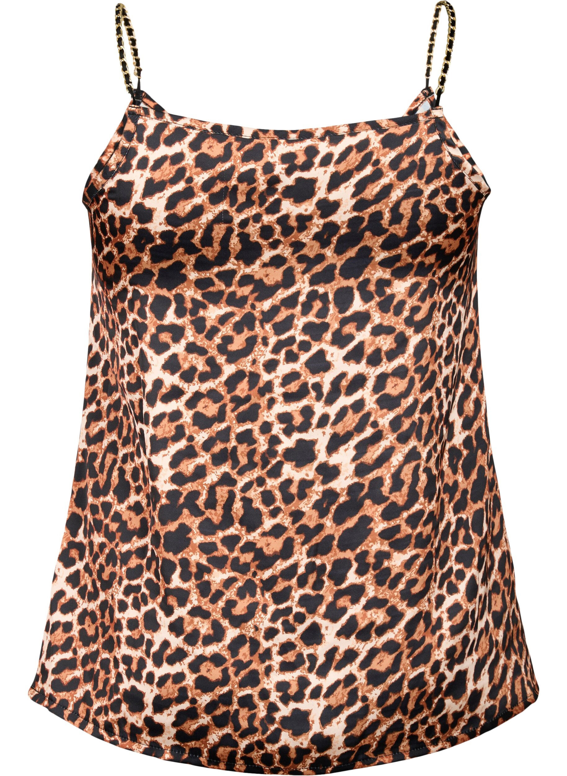 ZizziTop met luipaardprint en kettingbandje, Leopard AOP, Packshot image number 1