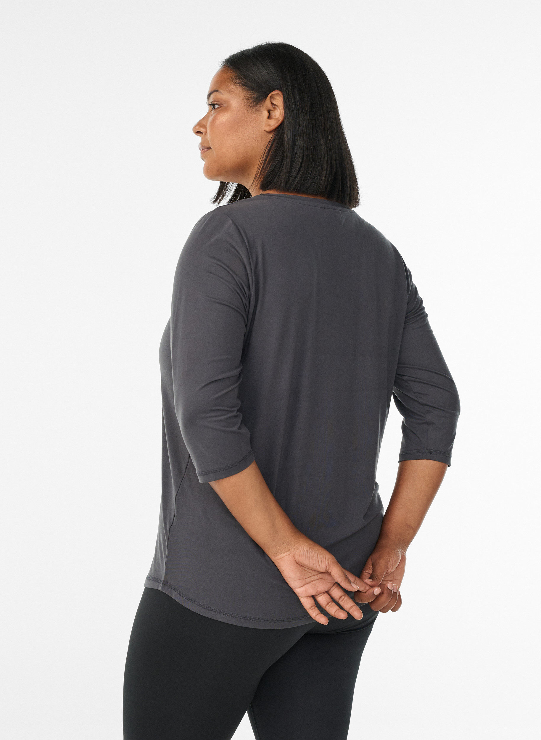 ZizziTraining blouse met 3/4 mouwen, Grijs, Model image number 2