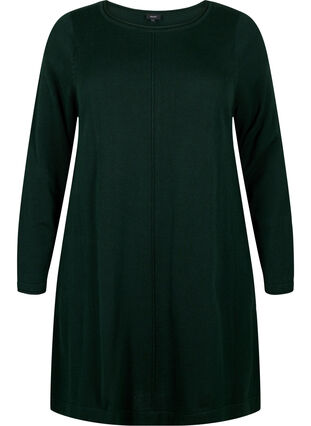 Gebreide jurk in katoen-viscose blend, Scarab Mel., Packshot image number 0