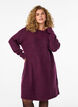 Robe courte en maille avec un motif textur&eacute; en V, Violet, Model image number 0
