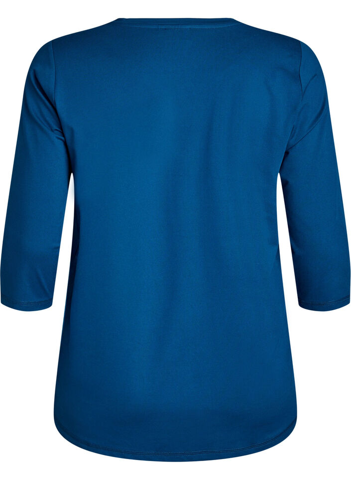 Sporttop met 3/4 mouwen, Blauw, Packshot image number 1
