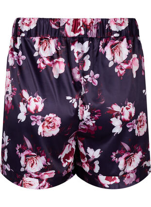 Pyjama shorts met patroon en trekkoord, Voilet Flower AOP, Packshot image number 1
