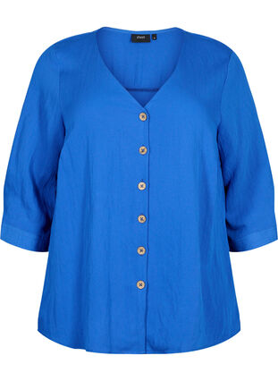 Viscose blouse met knopen en v-hals, Surf the web, Packshot image number 0