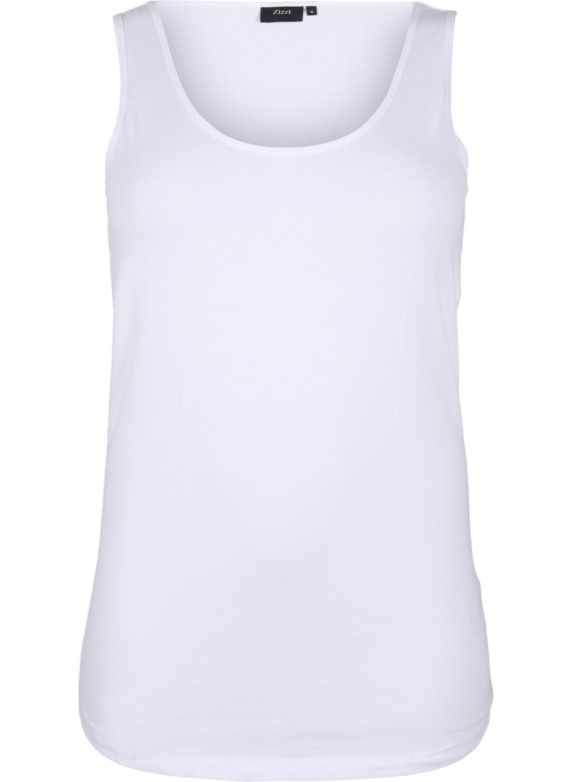 Effen gekleurd basic top in katoen