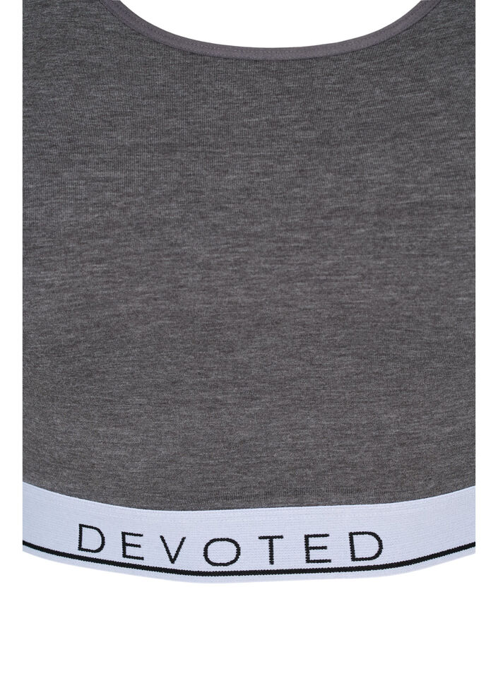 Gemēleerde bh met verstelbare bandjes, Medium Grey Melange, Packshot image number 2