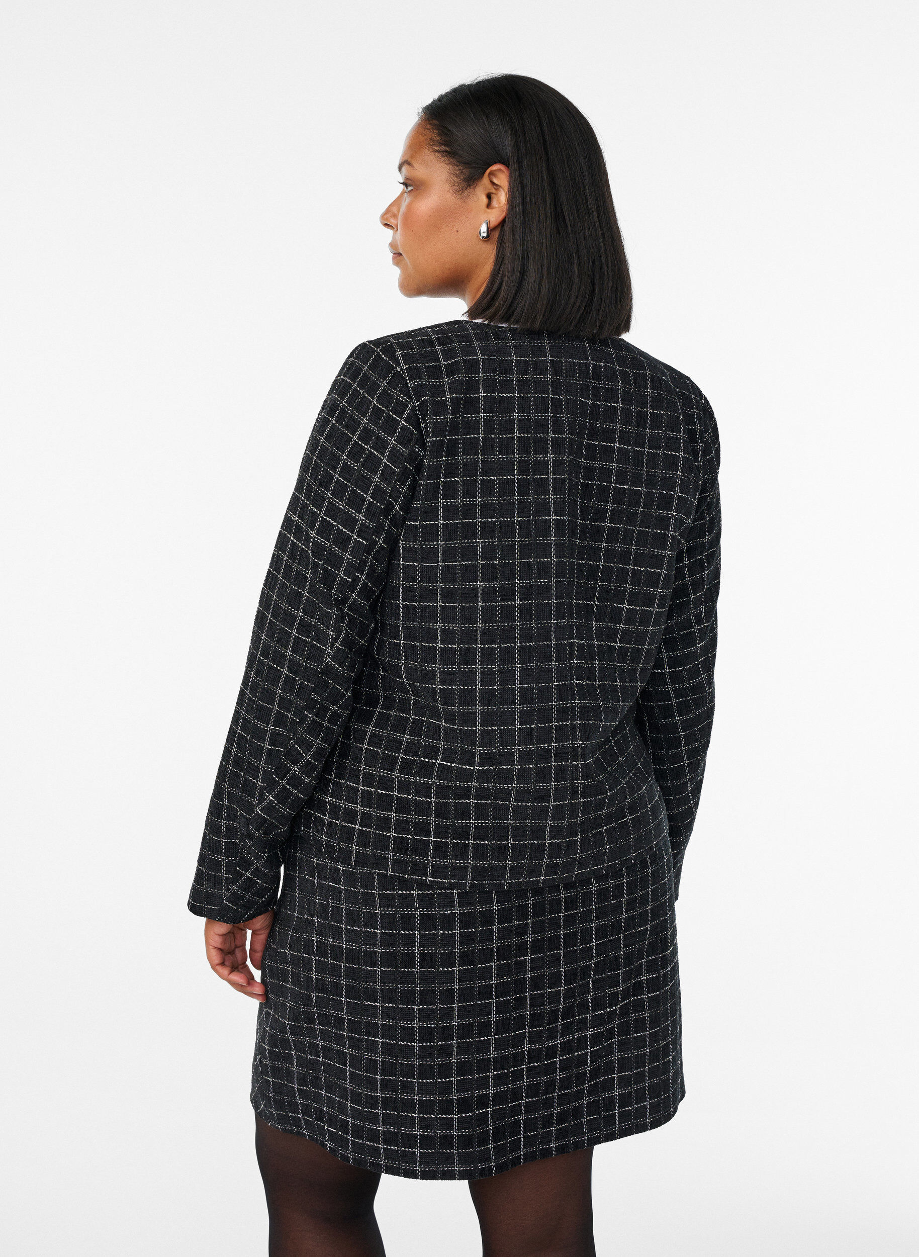 ZizziGeruite rok, Zwart, Model image number 2