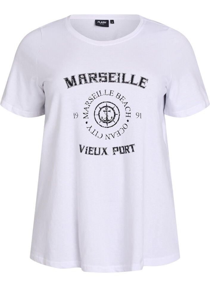 FLASH - T-shirt met print, Wit, Packshot image number 0