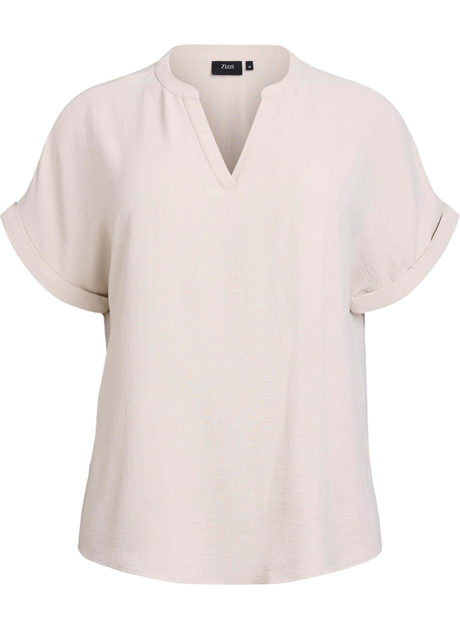 Luchtige blouse met korte mouwen