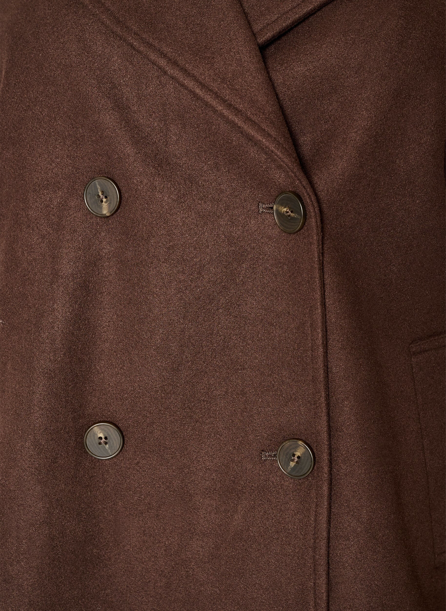 ZizziManteau court avec fermeture &agrave; double-boutonnage, Marron, Packshot image number 2