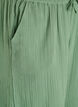 High-waist katoenen mousseline broek met losse pijpen, Groen, Packshot image number 2