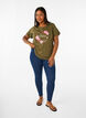 FLASH - T-shirt avec motif, Olive Night Flower, Model image number 2