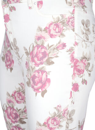 Jean Amy super slim avec un imprimé floral, White R.AOP, Packshot image number 2
