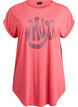 Chemise de nuit &agrave; manches courtes avec imprim&eacute; texte, Rouge, Packshot image number 0
