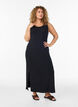 Robe c&ocirc;tel&eacute;e sans manches en viscose, Noir, Model image number 0