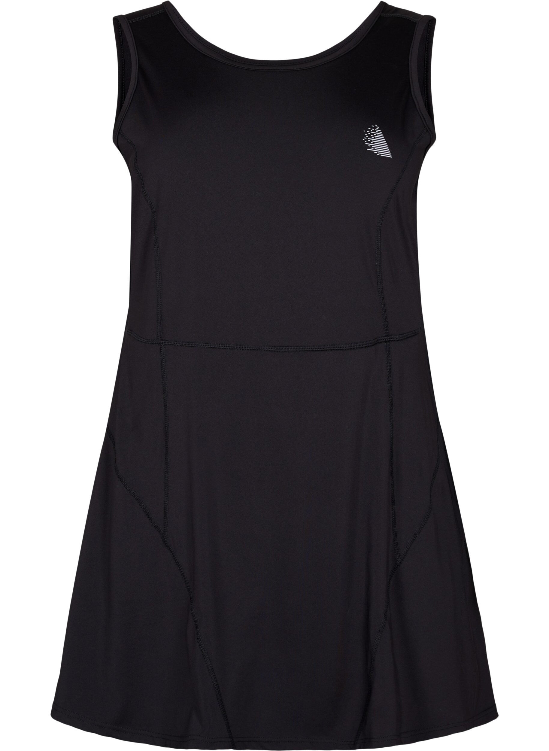 Zizzi Robe de padel avec short int&eacute;rieur, Black, Packshot image number 0