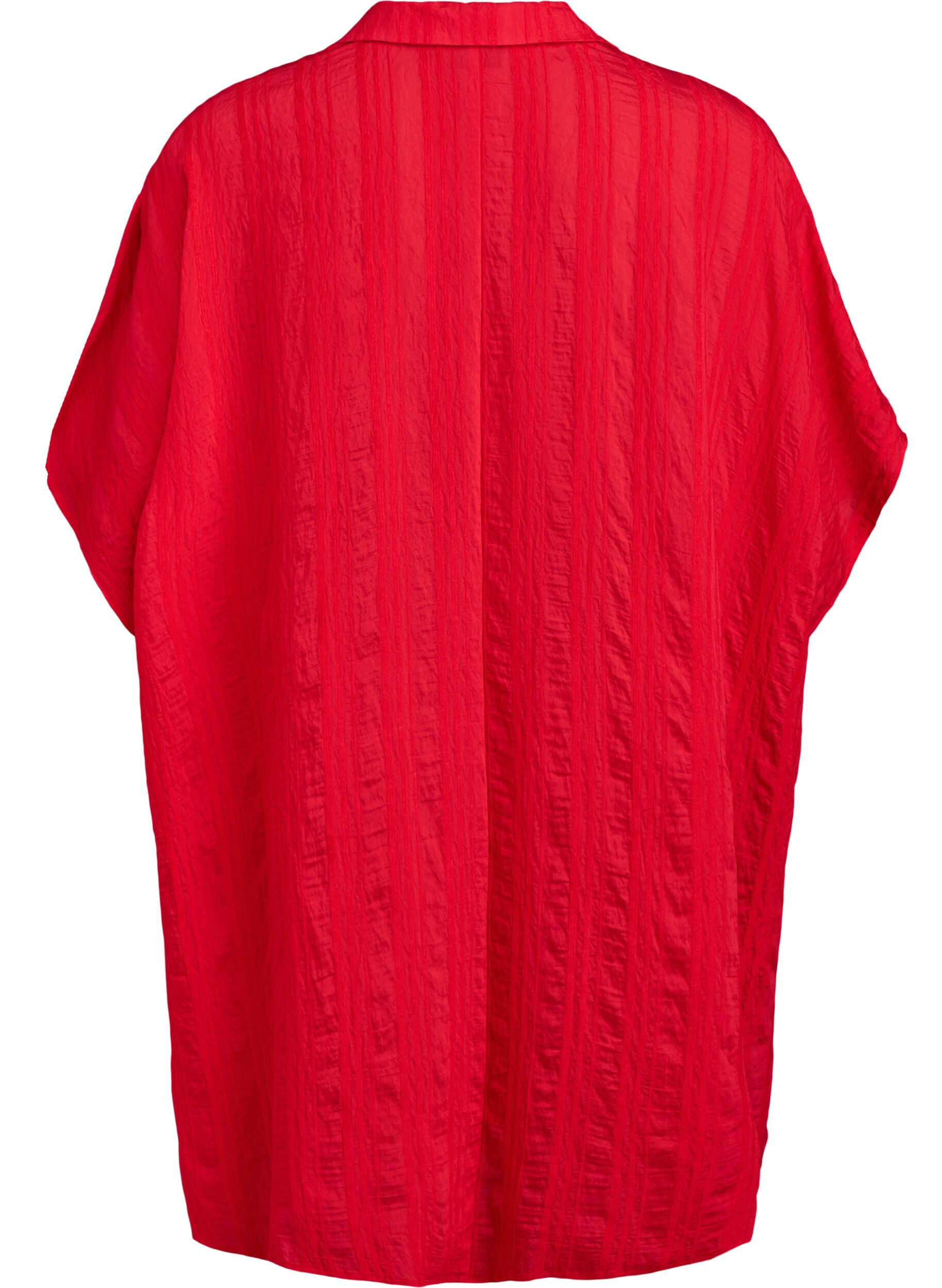 ZizziStrand kaftan met kraag en knoopsluiting, Rood, Packshot image number 1