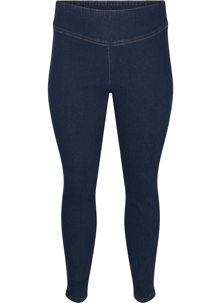 Jeggings extensibles avec une taille haute, Bleu, Packshot image number 0