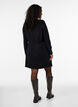 Robes tricot&eacute;es en m&eacute;lange coton-viscose, Noir, Model image number 2