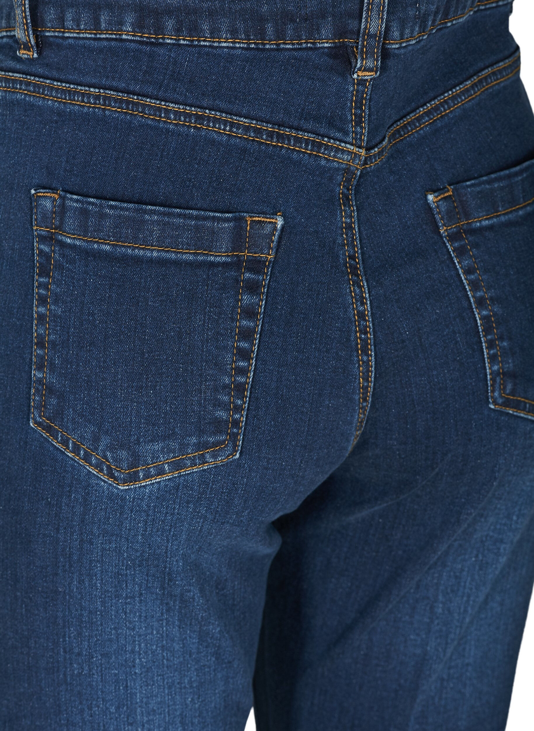 ZizziEllen bootcut jeans met hoge taille, Blauw, Packshot image number 3
