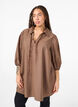 Tuniek van viscose met V-hals en kraag, Chocolate Chip, Model image number 0