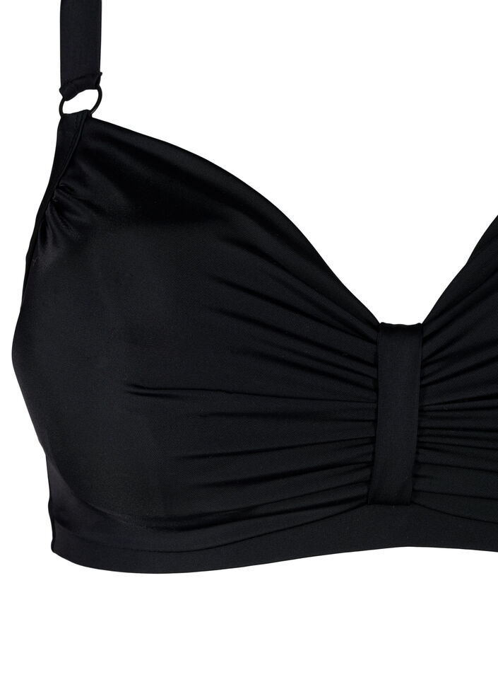 Soutien-gorge à armatures de bikini avec drapé, Noir, Packshot image number 2