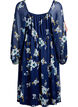Chiffon feestjurk met lange mouwen, Blauw, Packshot image number 1