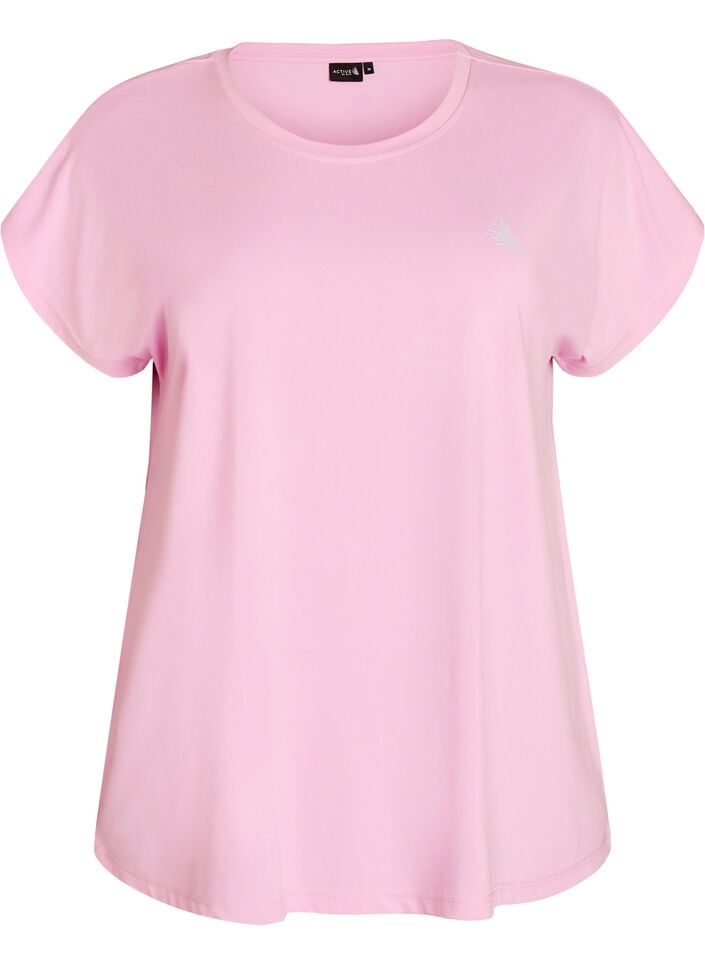 Effen gekleurd trainingsshirt, Roze, Packshot image number 0